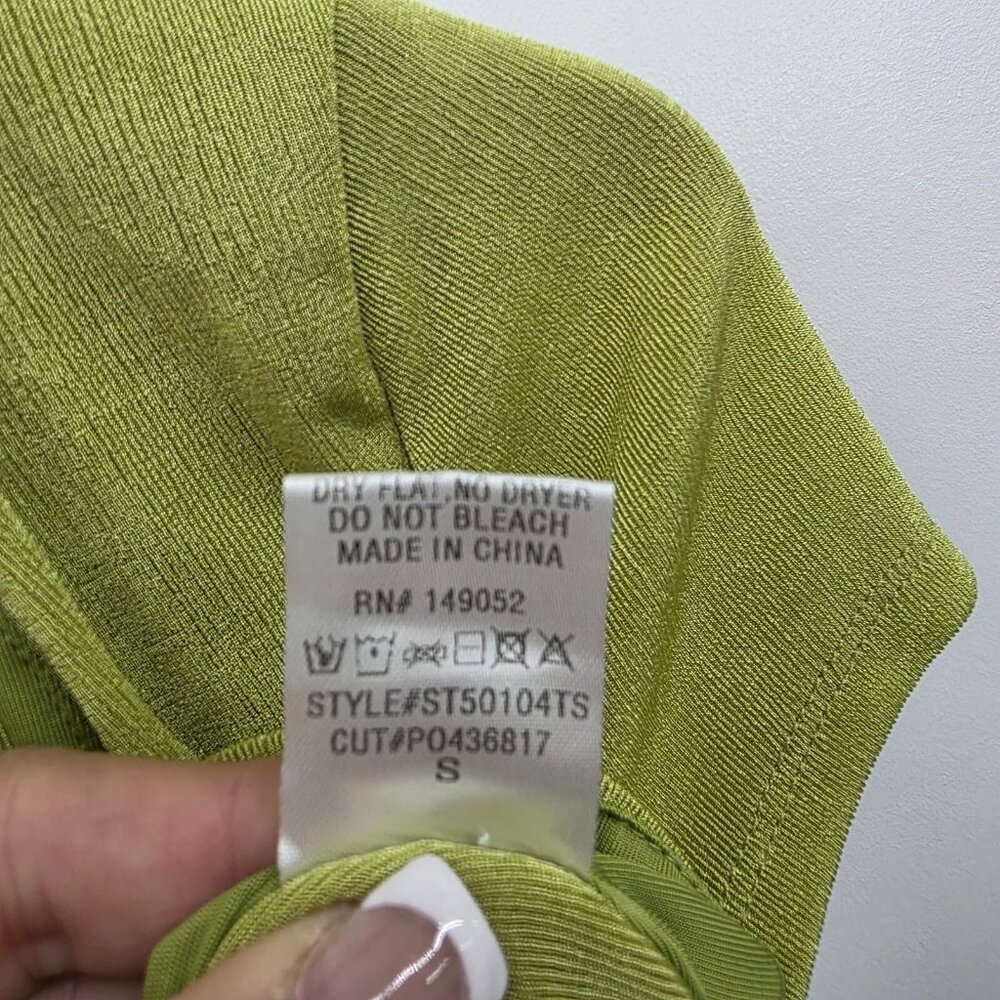 Fashion Nova Green Stretch Deep Plunge Shrug Cropped Bolero Top‎ S Y2K Vibe NWOT - Picture 10 of 13